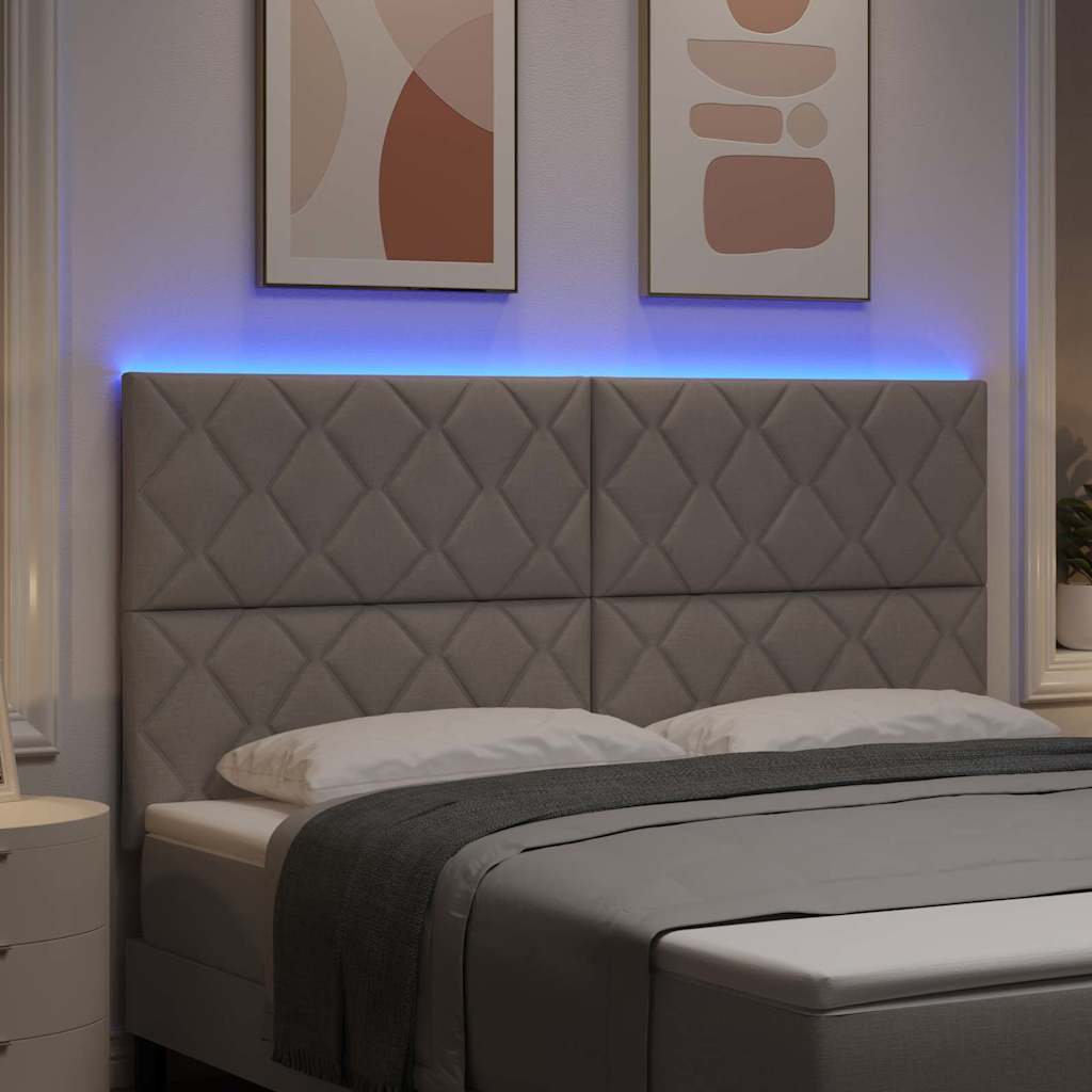 LED ágytámla Tópszínű szövet