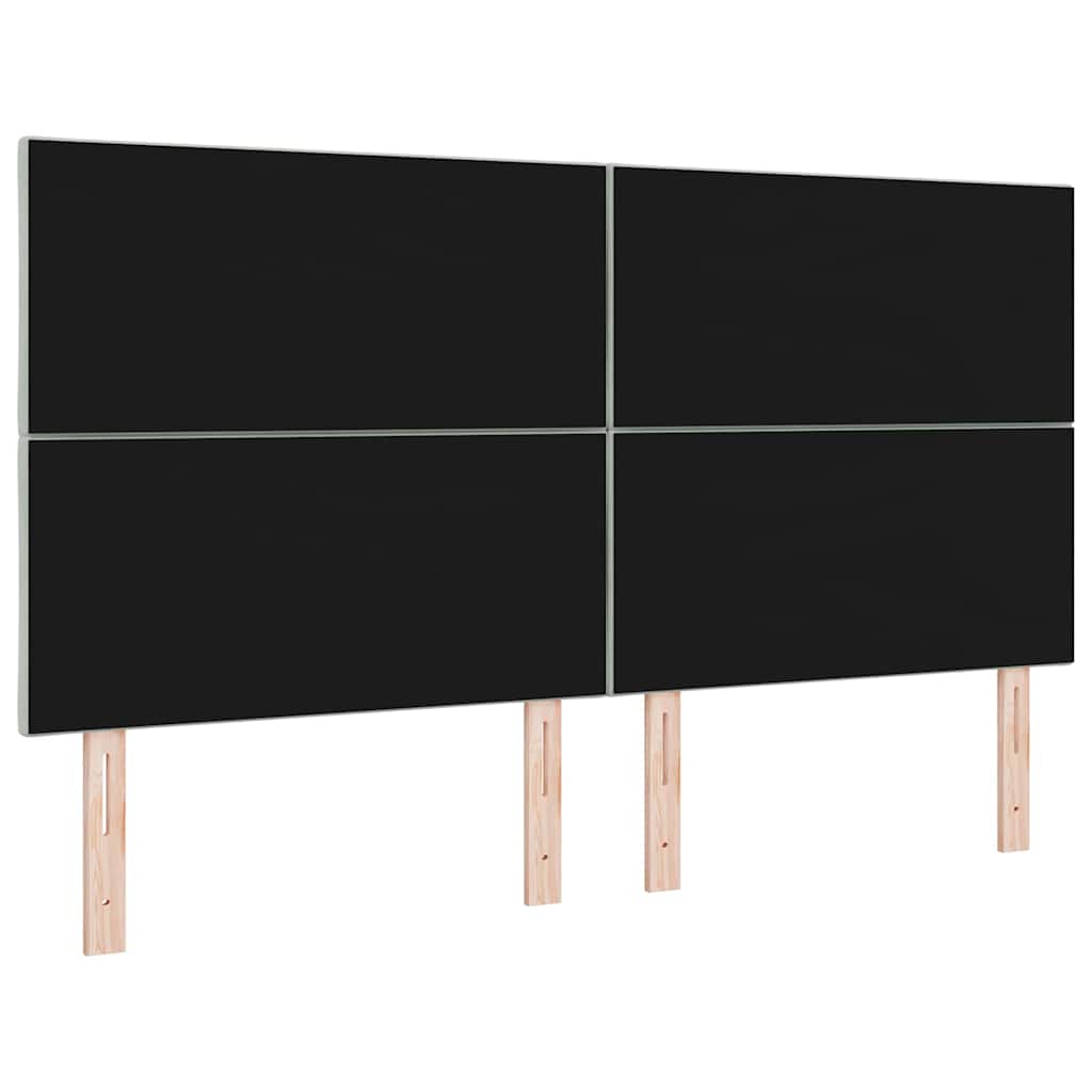 LED ágytámla Világosszürke 180 cm Bársony