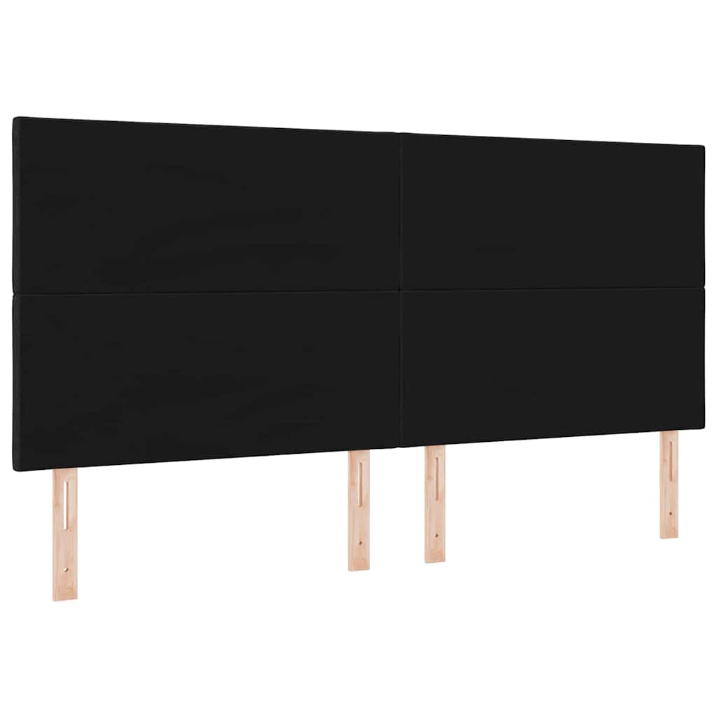 LED ágytámla Fekete 200 cm szövet
