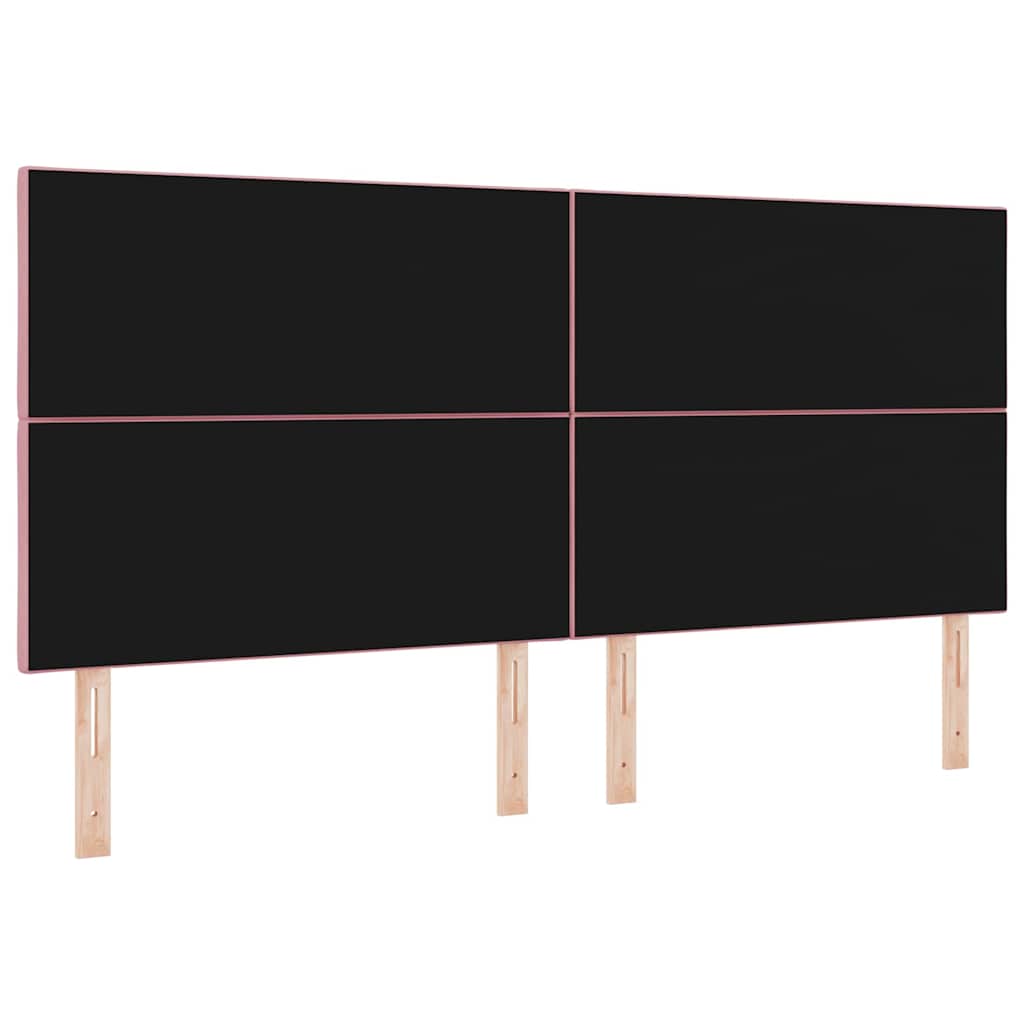 LED ágytámla Rózsaszín 200 cm Bársony