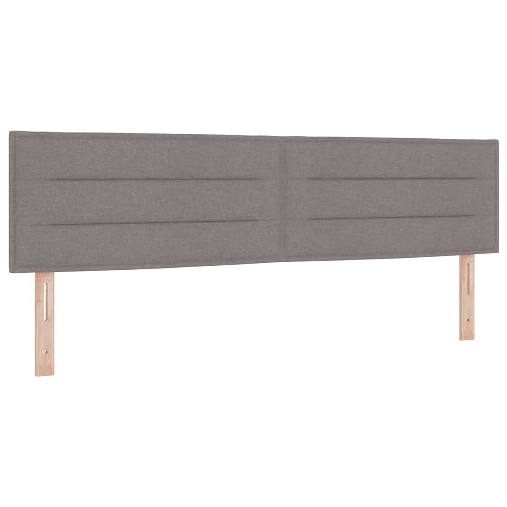 Boxrugós ágy fejtámlával Tópszínű 180 x 200 cm szövet