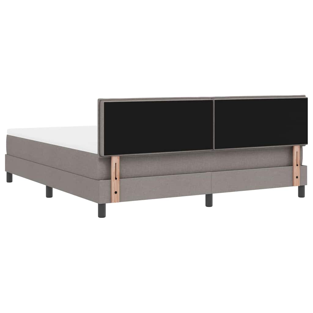 Boxrugós ágy fejtámlával Tópszínű 180 x 200 cm szövet