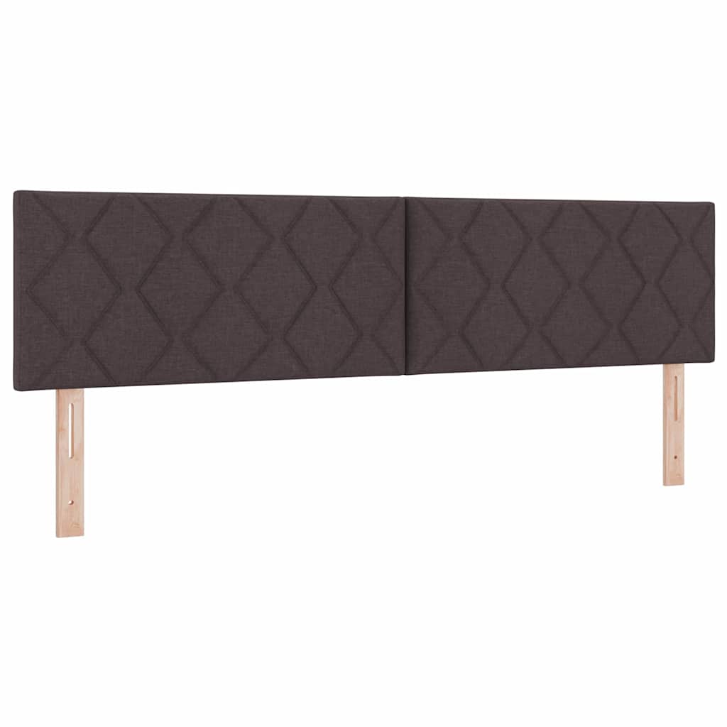 Boxrugós ágy párnával Sötét Barna 180 x 200 cm szövet