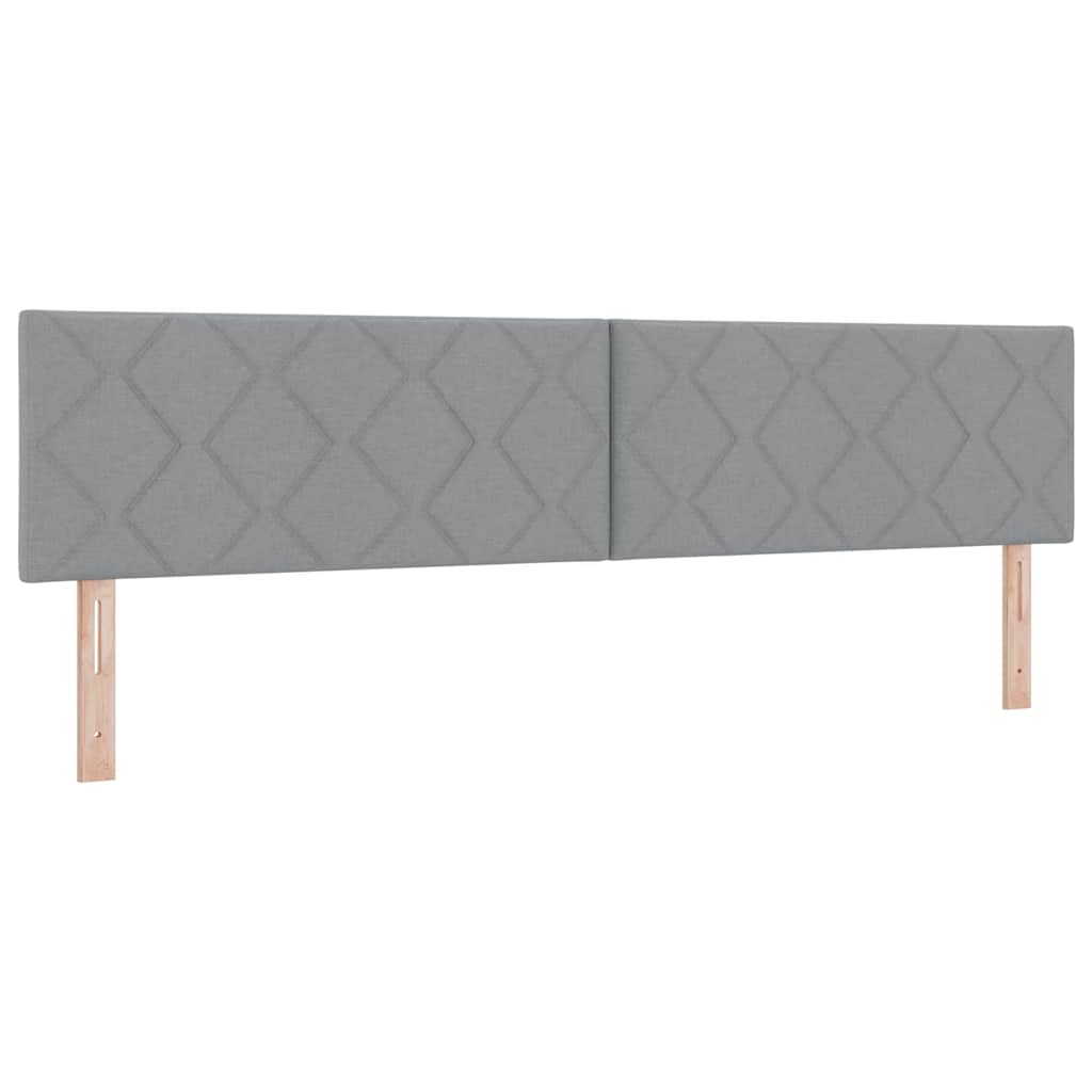 Boxrugós ágy párnával Világosszürke 200 x 200 cm szövet