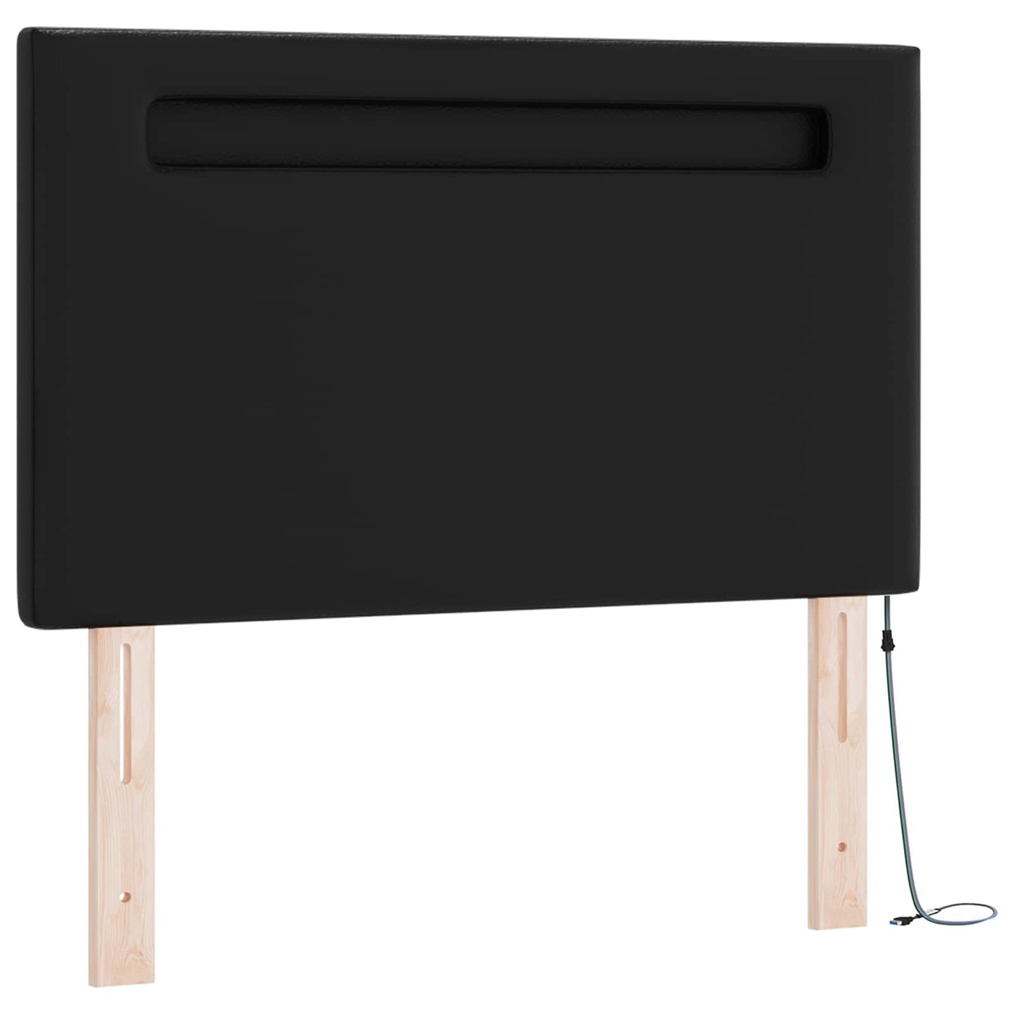 Boxrugós ágy matracmal fejtámlával Fekete 120 x 190 cm Műbőr