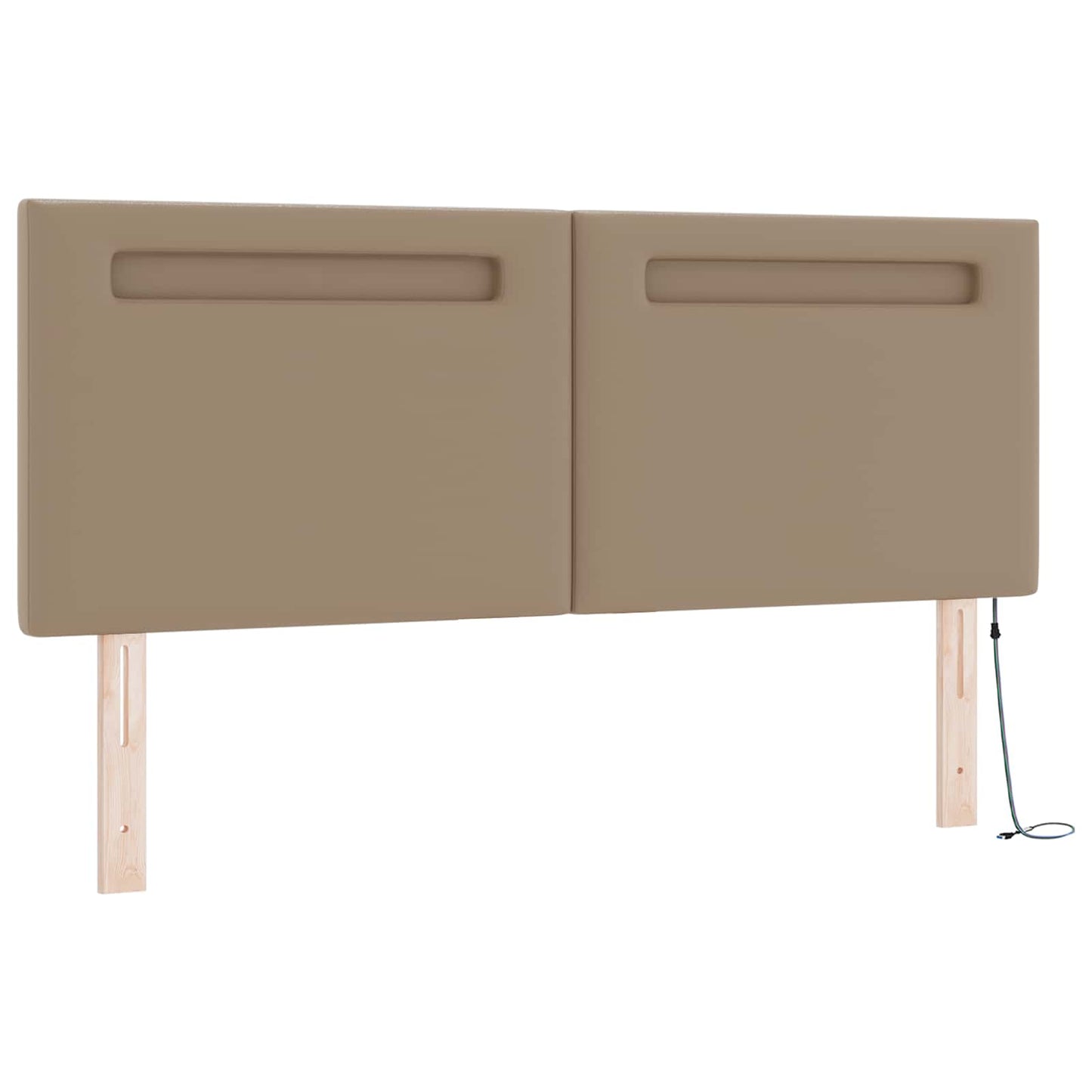 Boxrugós ágy matracmal Cappuccino 140 x 190 cm Műbőr