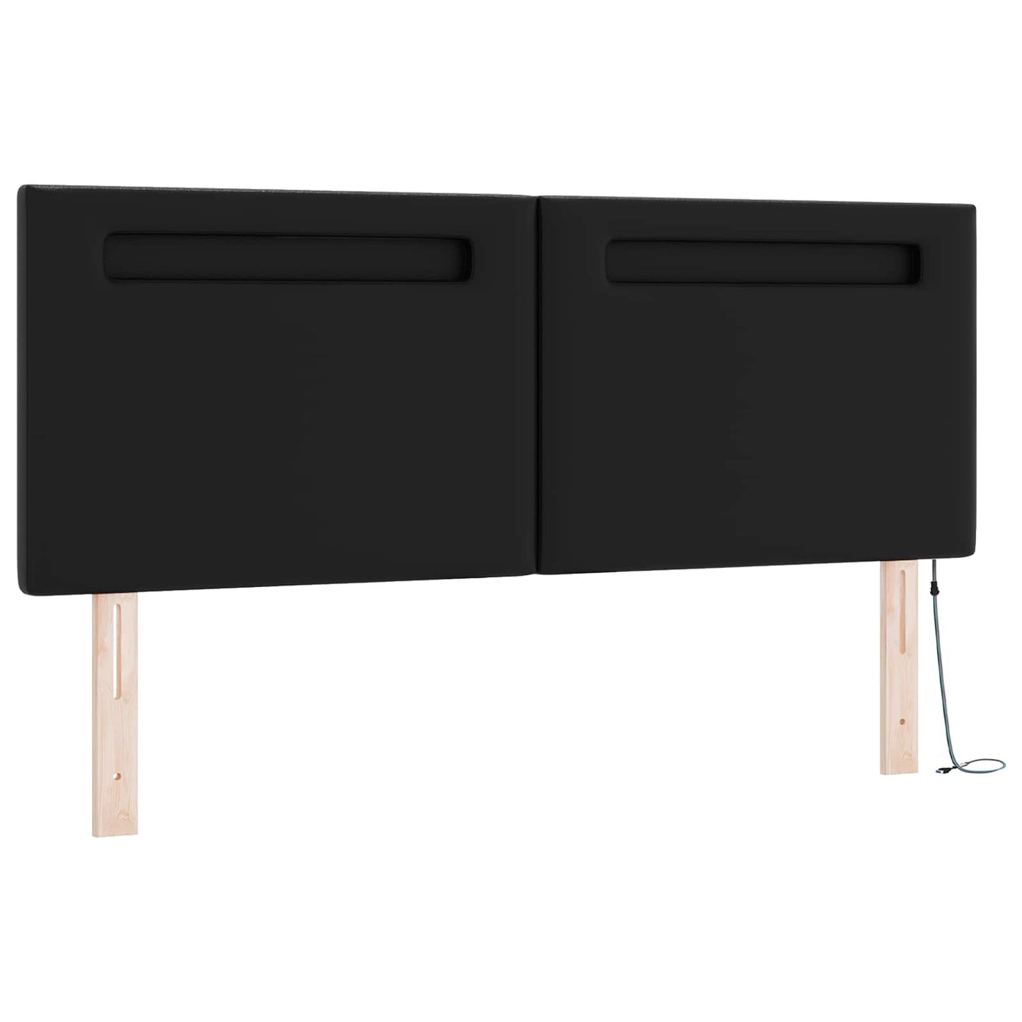Boxrugós ágy matracmal fejtámlával Fekete 160 x 200 cm Műbőr