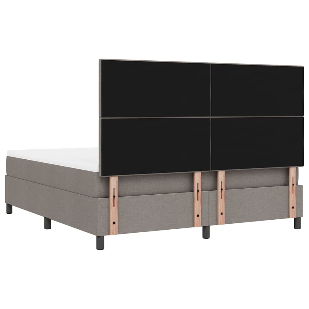Boxrugós ágy fejtámlával Tópszínű 180 x 200 cm szövet