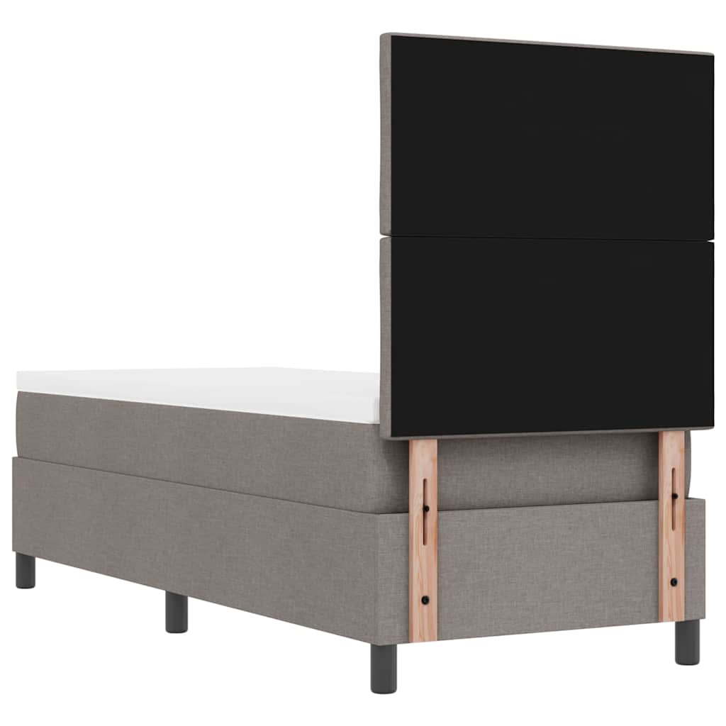 Boxrugós ágy fejtámlával Tópszínű 80 x 200 cm szövet