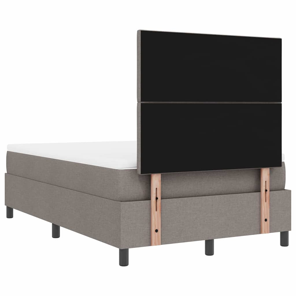 Boxrugós ágy fejtámlával Tópszínű 120 x 200 cm szövet