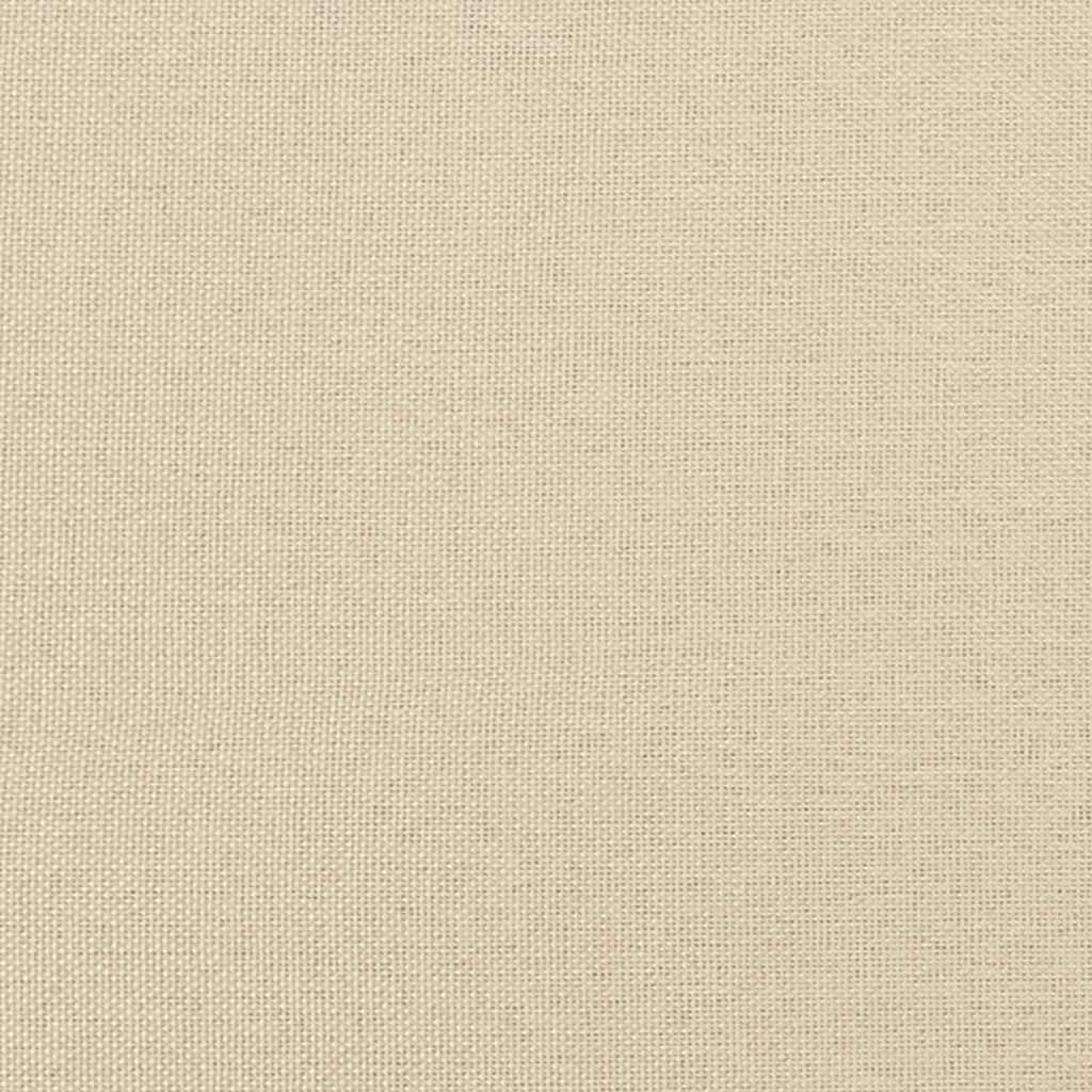 Boxrugós ágy fejtámlával Krém 200 x 200 cm szövet