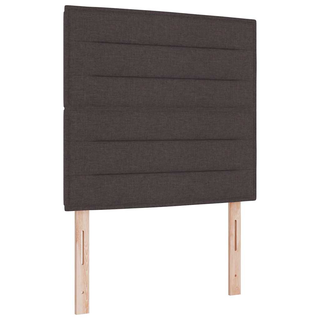 Boxrugós ágy matracmal Sötét Barna 100 x 200 cm szövet