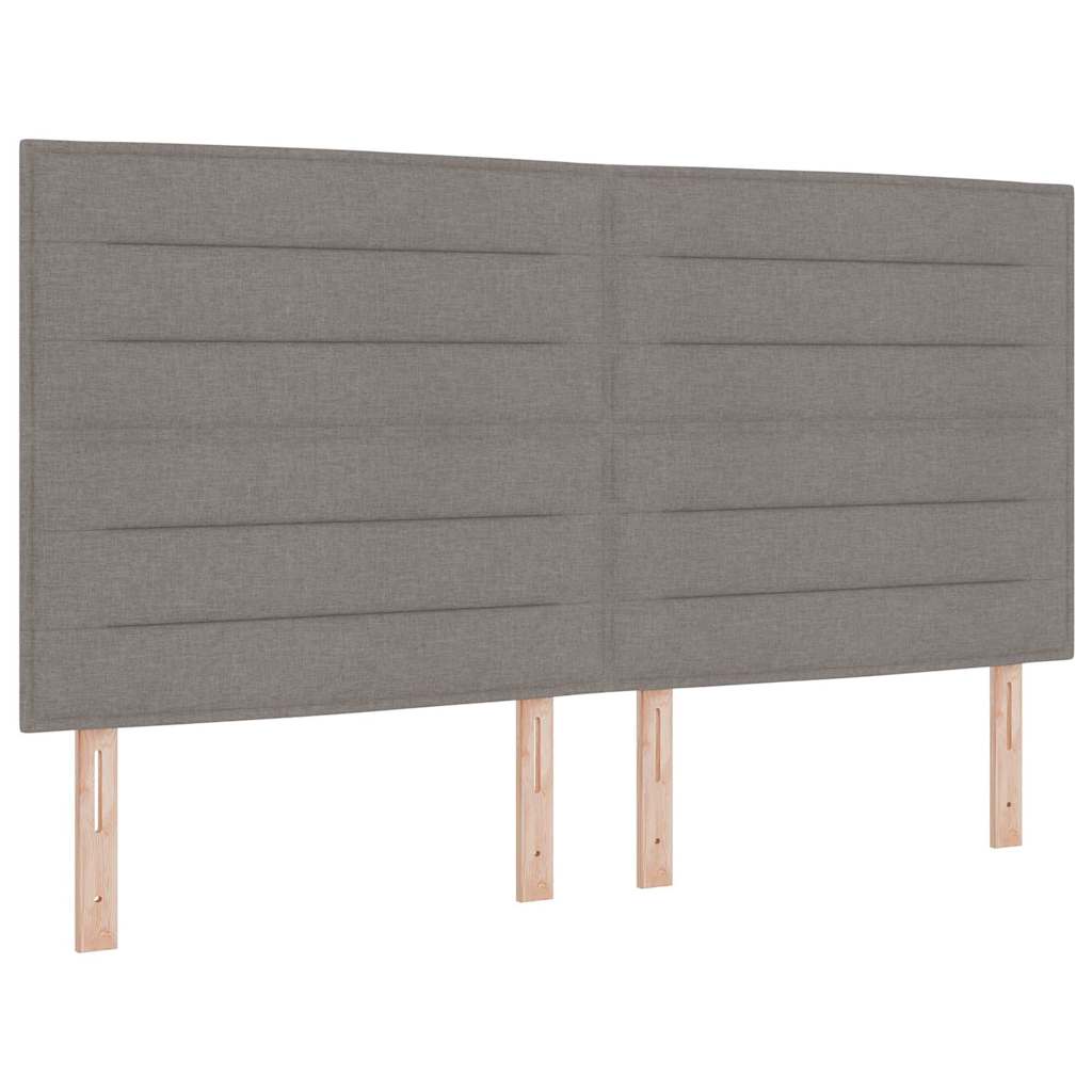 Boxrugós ágy fejtámlával Tópszínű 180 x 200 cm szövet
