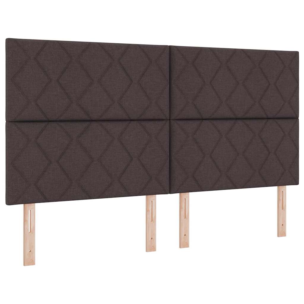 Boxrugós ágy matracmal Sötét Barna 180 x 200 cm szövet