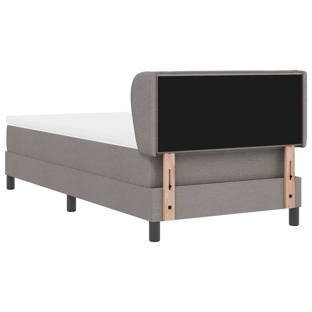 Boxrugós ágy matracmal fejtámlával Tópszínű 80 x 200 cm szövet