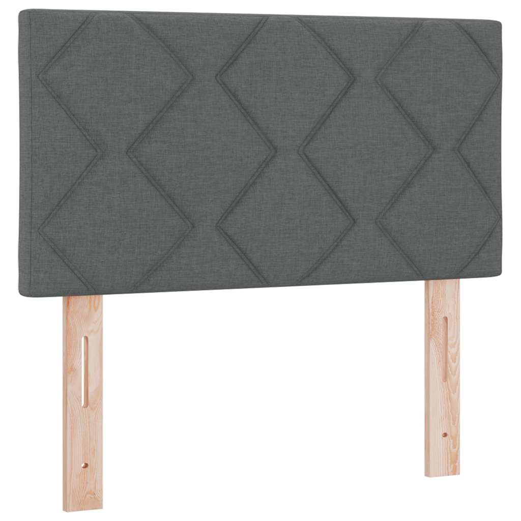 Boxrugós ágy matracmal Sötétszürke 80 x 200 cm szövet