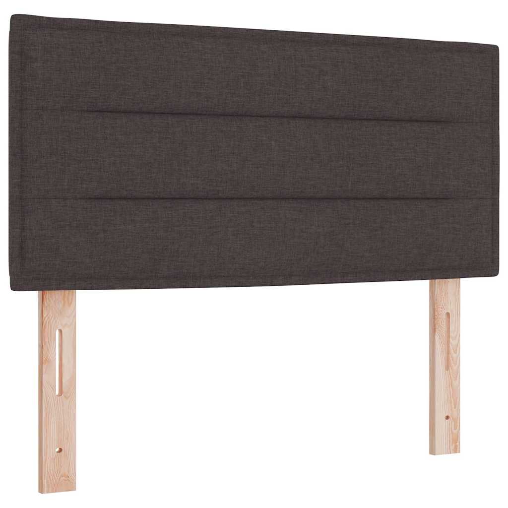 Boxrugós ágy matracmal Sötét Barna 90 x 190 cm szövet