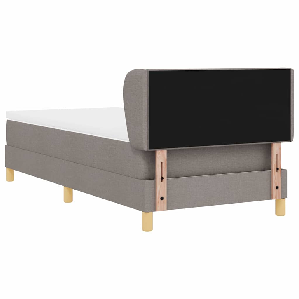 Boxrugós ágy fejtámlával Tópszínű 80 x 200 cm szövet
