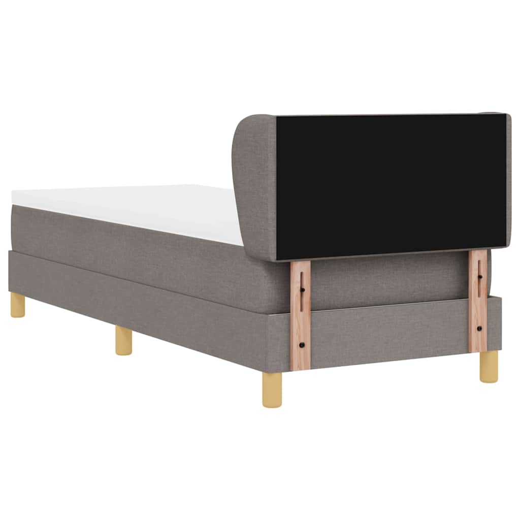 Boxrugós ágy fejtámlával Tópszínű 80 x 200 cm szövet