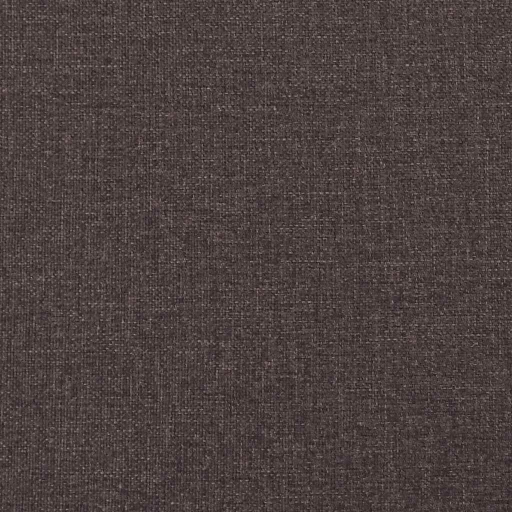 Boxrugós ágy fejtámlával sötétbarna 200 x 200 cm szövet