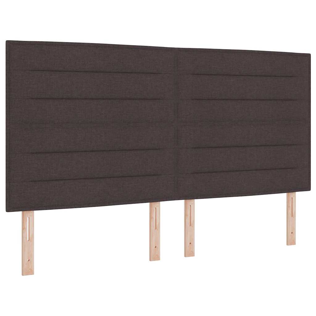 Boxrugós ágy matracmal Sötét Barna 200 x 180 cm szövet