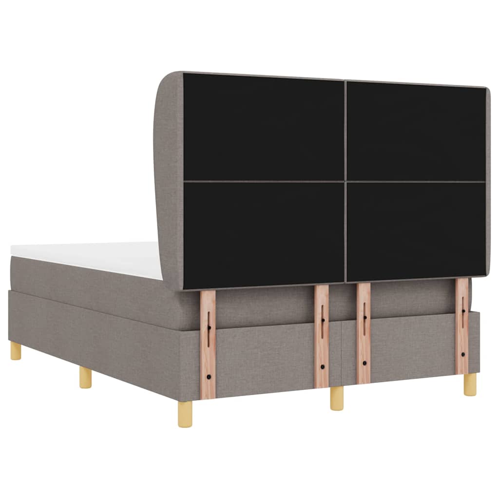 Boxrugós ágy fejtámlával Tópszínű 200 x 160 cm szövet