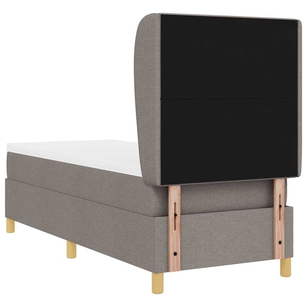 Boxrugós ágy fejtámlával Tópszínű 200 x 80 cm szövet