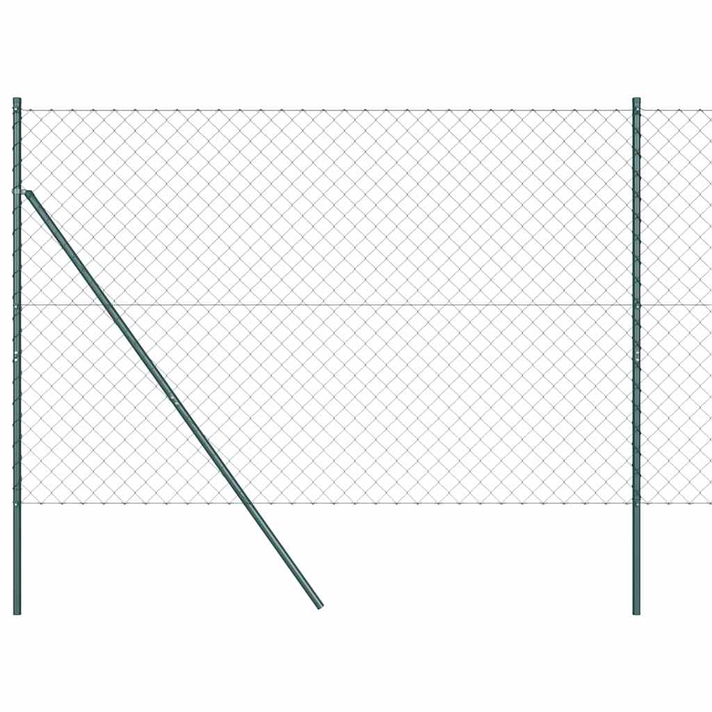 Láncssoros kerítés talajfix 10 x 1,6 m PVC-bevonatos acél Zöld