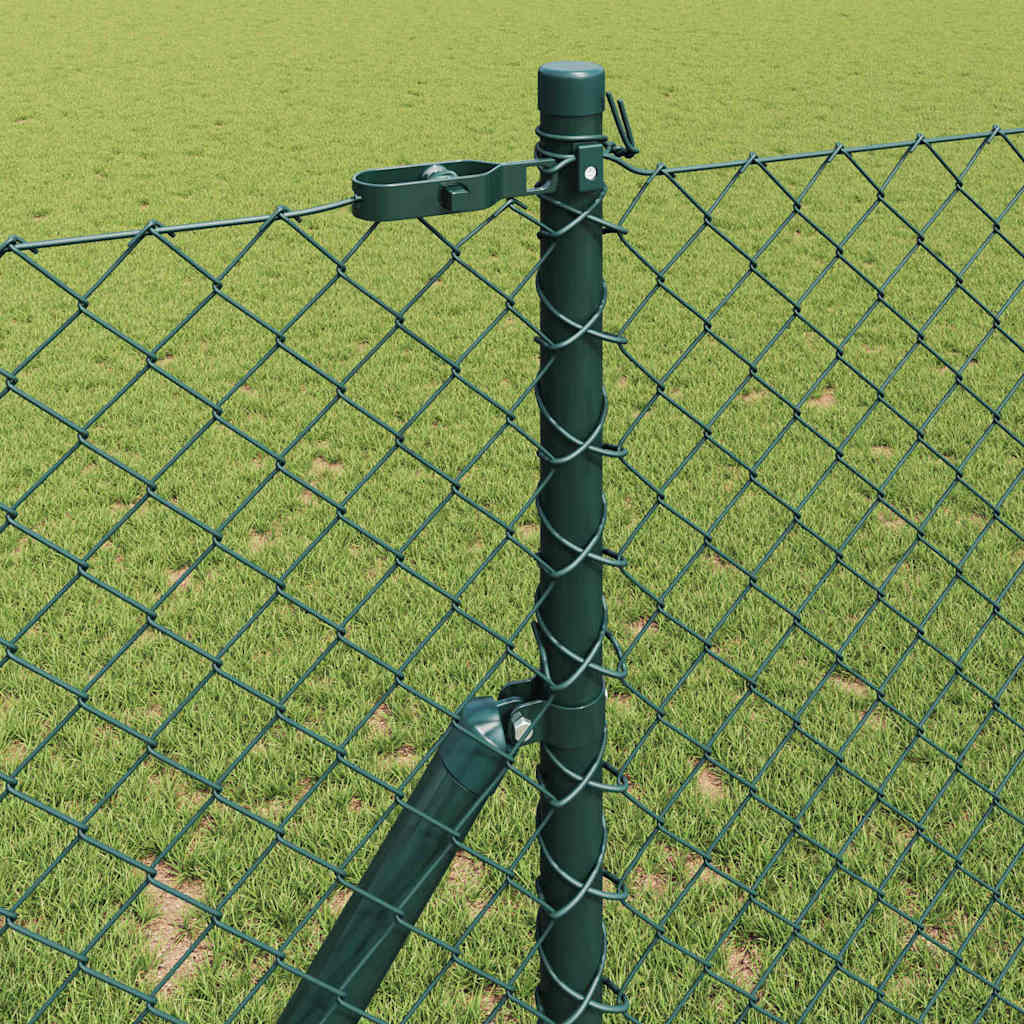 Láncssoros kerítés talajfix 25 x 1 m PVC-bevonatos acél Zöld