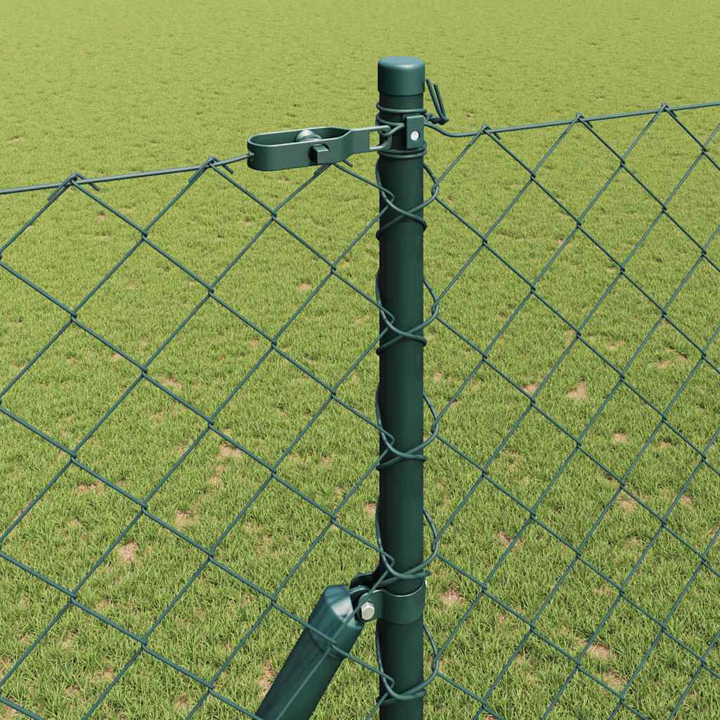Láncssoros kerítés talajfix 1,5 x 25 m PVC-bevonatos acél Zöld