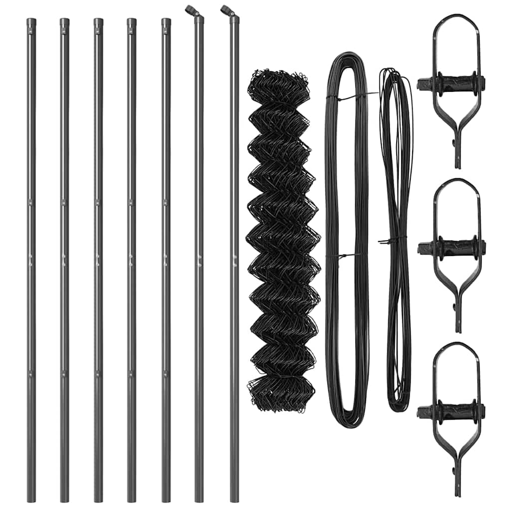 Láncssoros kerítés talajfix 10 x 1,2 m PVC-bevonatos acél Háló