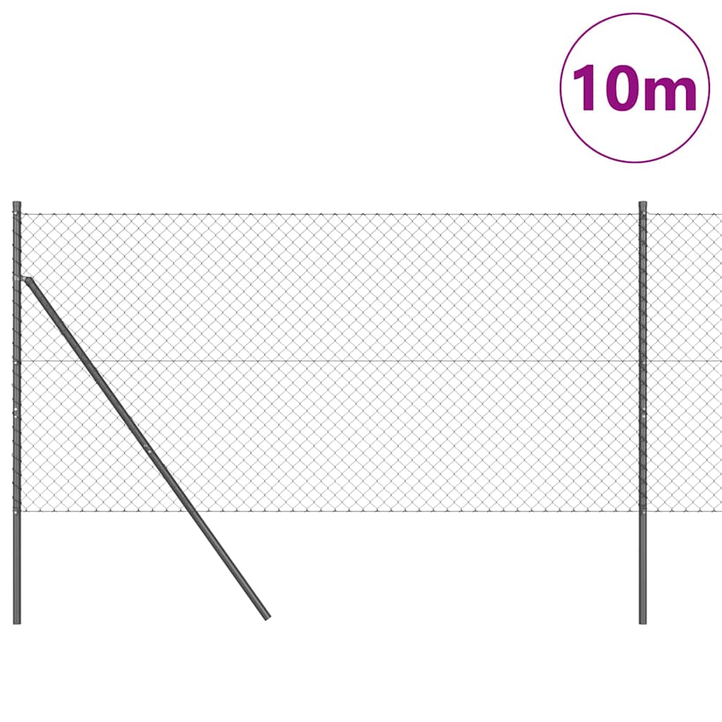 Láncssoros kerítés talajfix 10 x 1,2 m PVC-bevonatos acél Háló