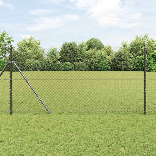 Láncssoros kerítés talajfix 10 x 1,4 m PVC-bevonatos acél Háló