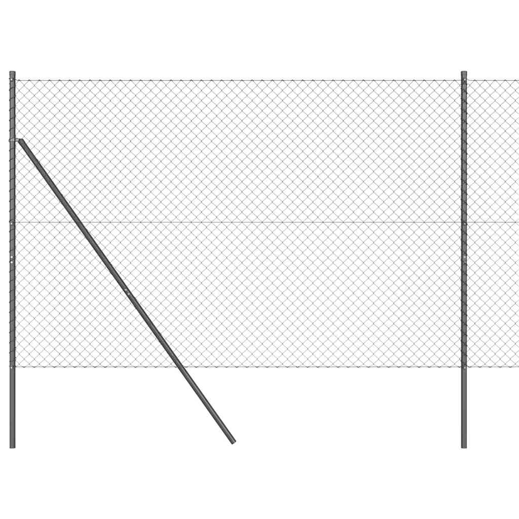 Láncssoros kerítés talajfix 10 x 1,5 m PVC-bevonatos acél Háló
