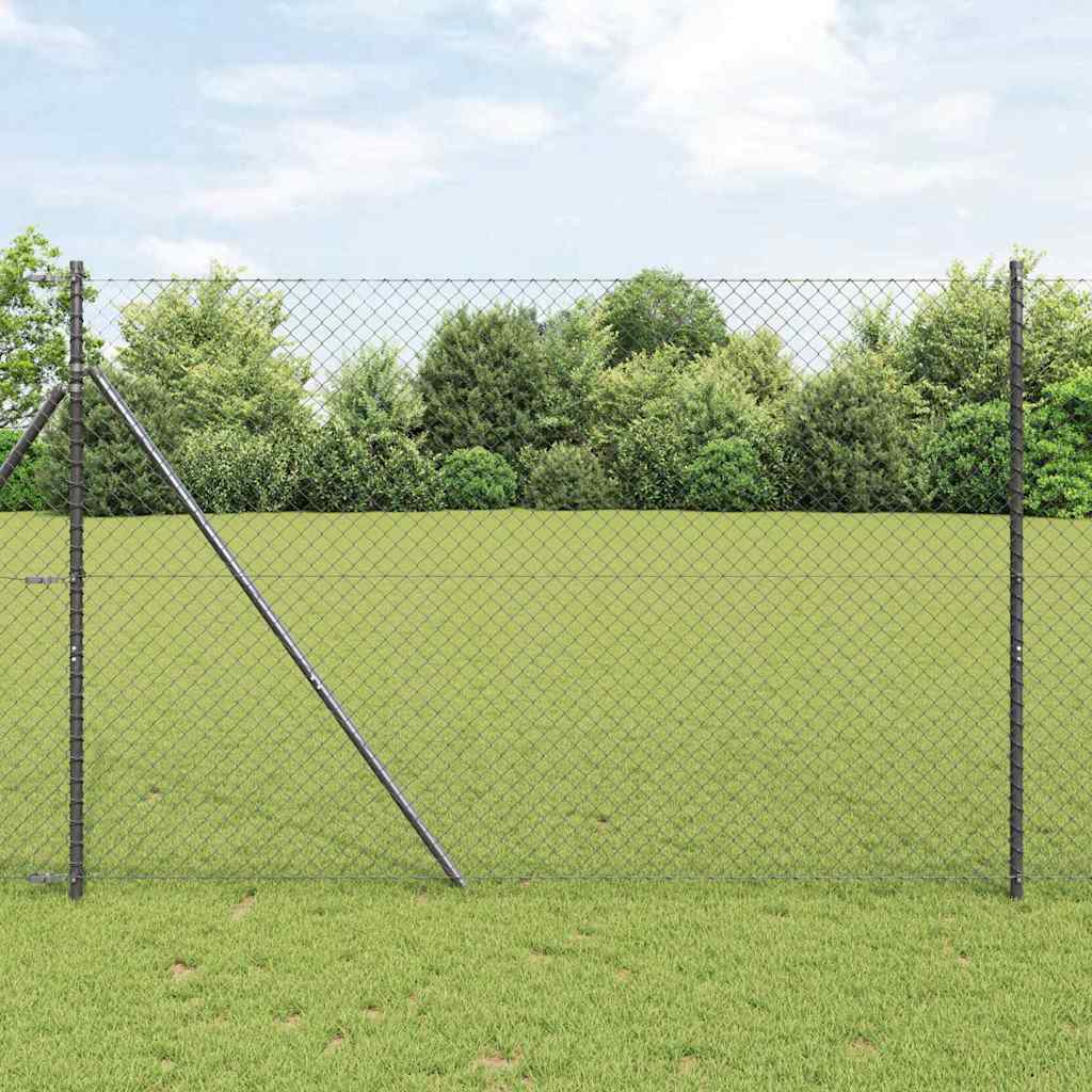 Láncssoros kerítés talajfix 10 x 1,6 m PVC-bevonatos acél Háló
