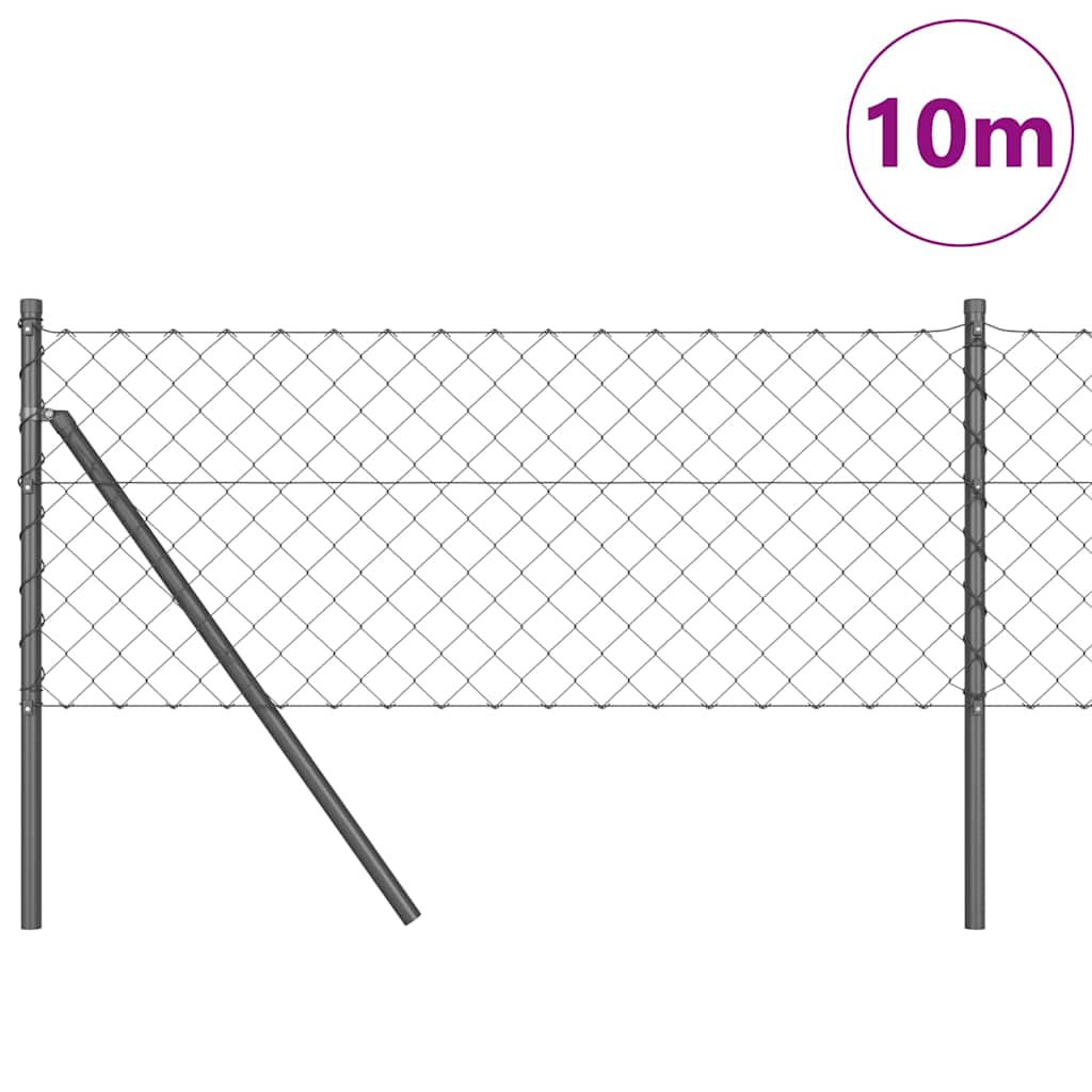 Láncssoros kerítés talajfix 10 x 0,6 m PVC-bevonatos acél Háló