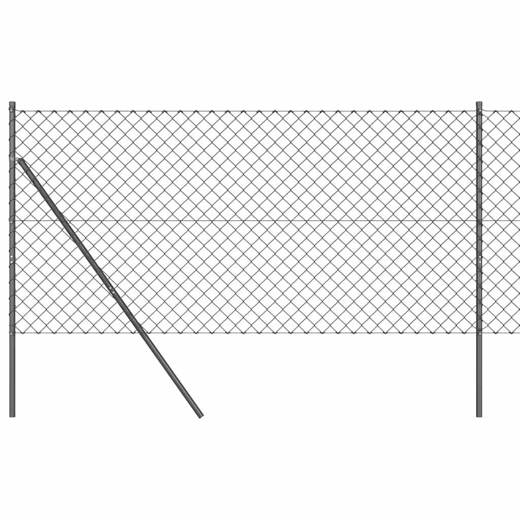 Láncssoros kerítés talajfix 10 x 1,4 m PVC-bevonatos acél Háló