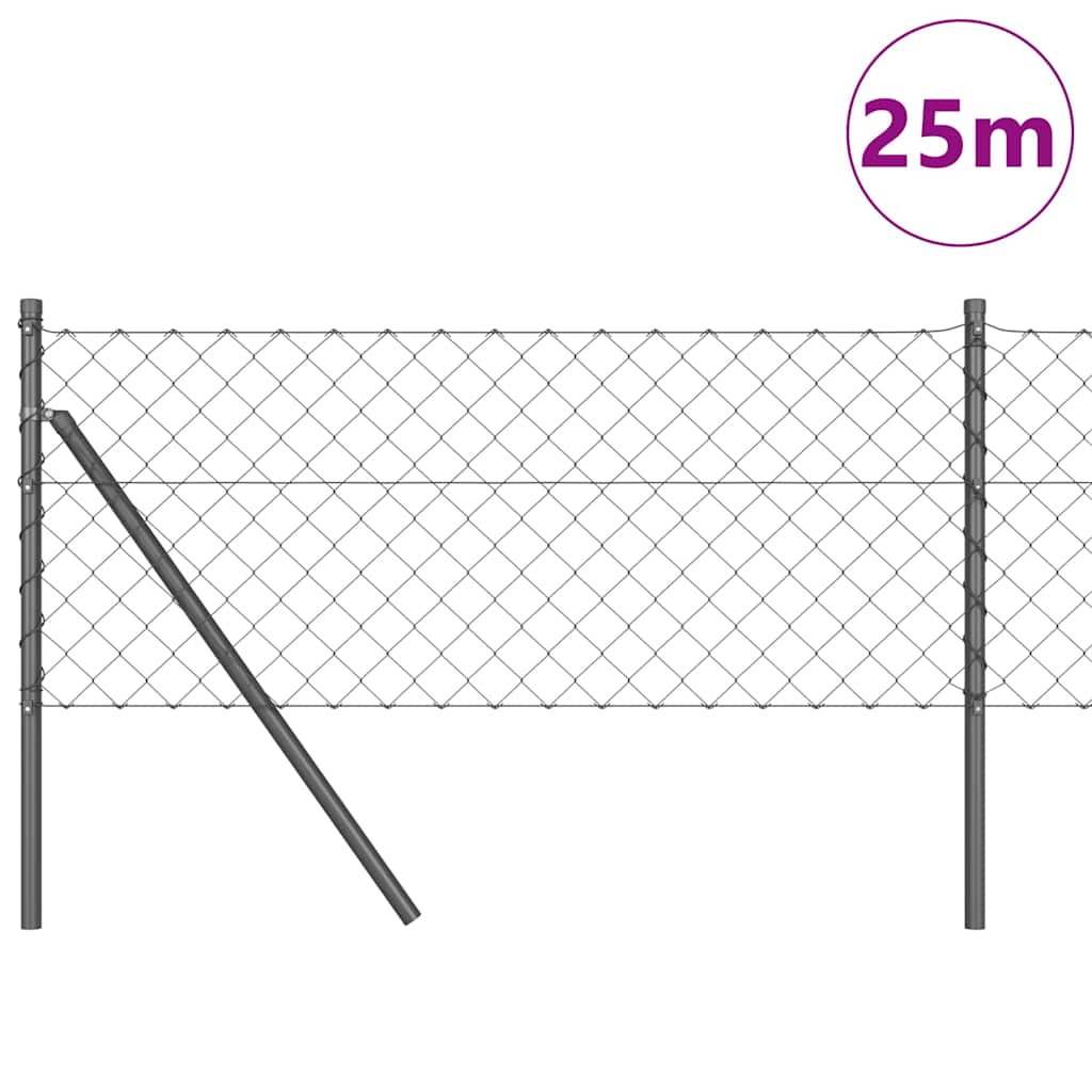 Láncssoros kerítés talajfix 25 x 0,8 m PVC-bevonatos acél Háló