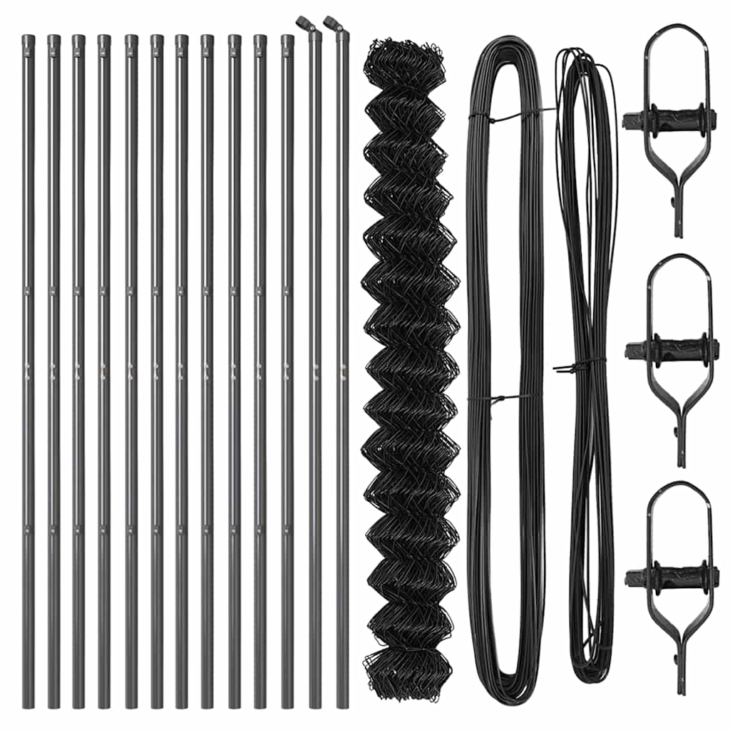 Láncssoros kerítés talajfix 25 x 1,5 m PVC-bevonatos acél Háló