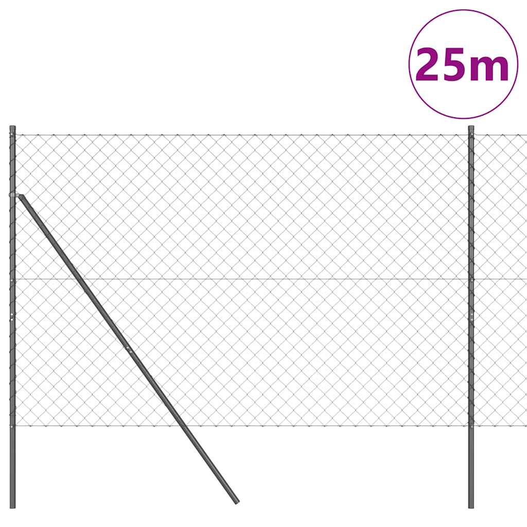 Láncssoros kerítés talajfix 25 x 1,6 m PVC-bevonatos acél Háló
