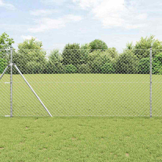 Láncssoros kerítés talajfix 10 x 1 m Horganyzott Acél Ezüst