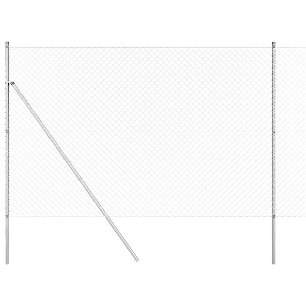 Kerítésoszlop Ezüst 10 x 1,5 m (40 x 40 mm-es háló) Acél