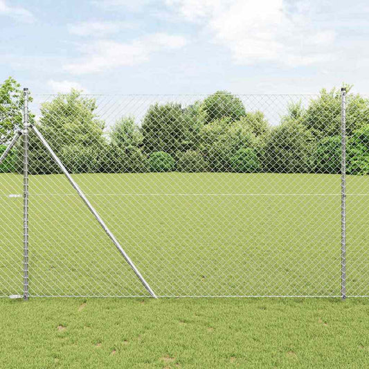 Láncssoros kerítés talajfix 10 x 1,6 m Horganyzott Acél Ezüst
