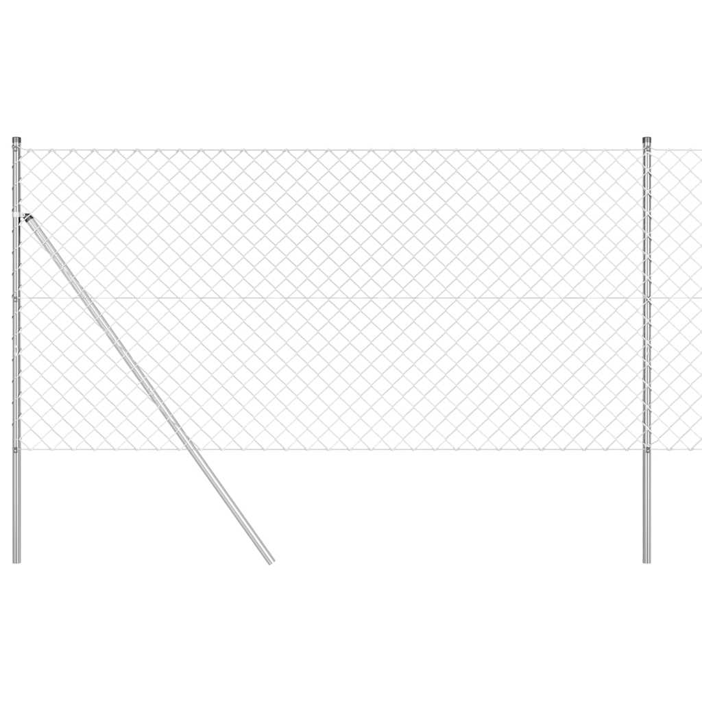 Kültéri láncos kerítés földbe rögzítve 10 x 1 m Ezüst Háló