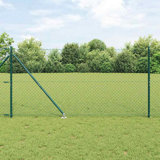 Tüskés láncszem kerítés 10 x 1,2 m PVC-bevonatos acél Zöld Háló