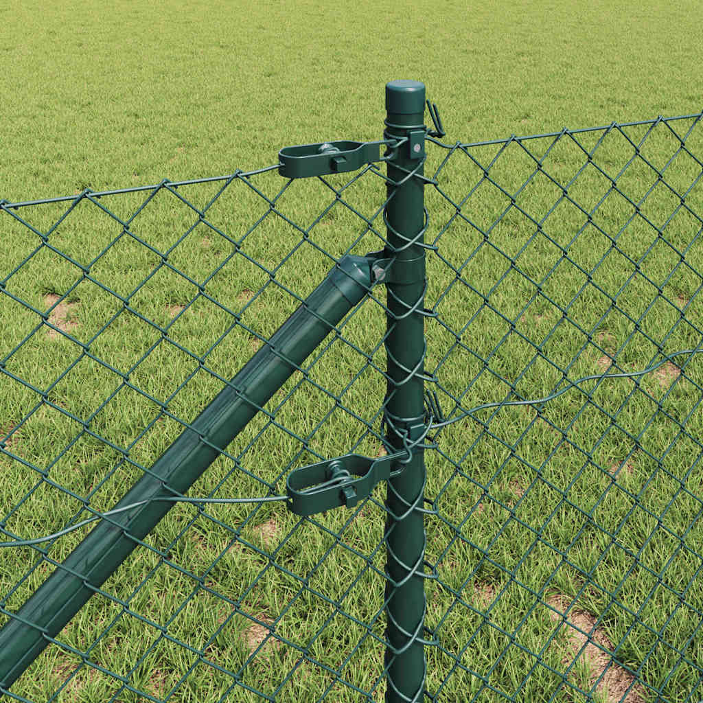 Tüskés láncszem kerítés 10 x 0,4 m PVC-bevonatos acél Zöld Háló
