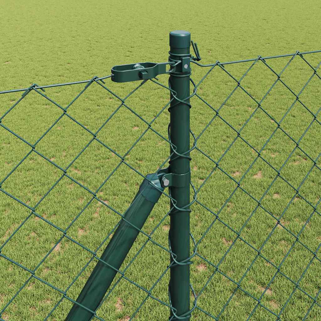 Tüskés láncszem kerítés 10 x 1,6 m PVC-bevonatos acél Zöld Háló