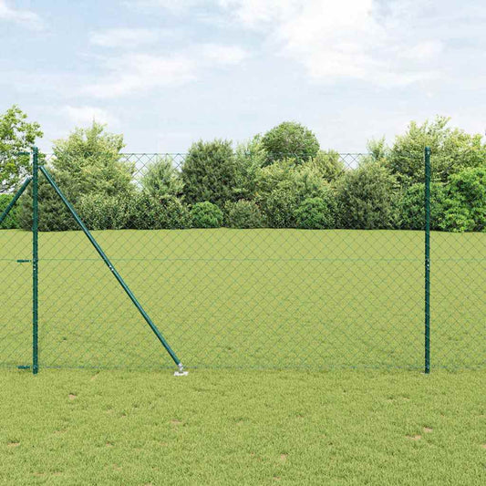 Tüskés láncszem kerítés 10 x 1,6 m PVC-bevonatos acél Zöld Háló