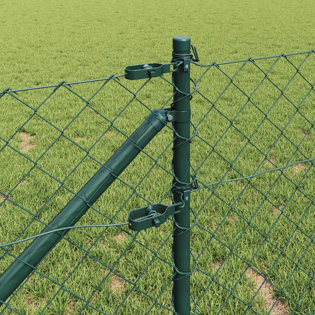Tüskés láncszem kerítés 25 x 0,6 m PVC-bevonatos acél Zöld Háló