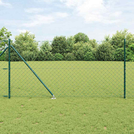 Tüskés láncszem kerítés 25 x 1,2 m PVC-bevonatos acél Zöld Háló